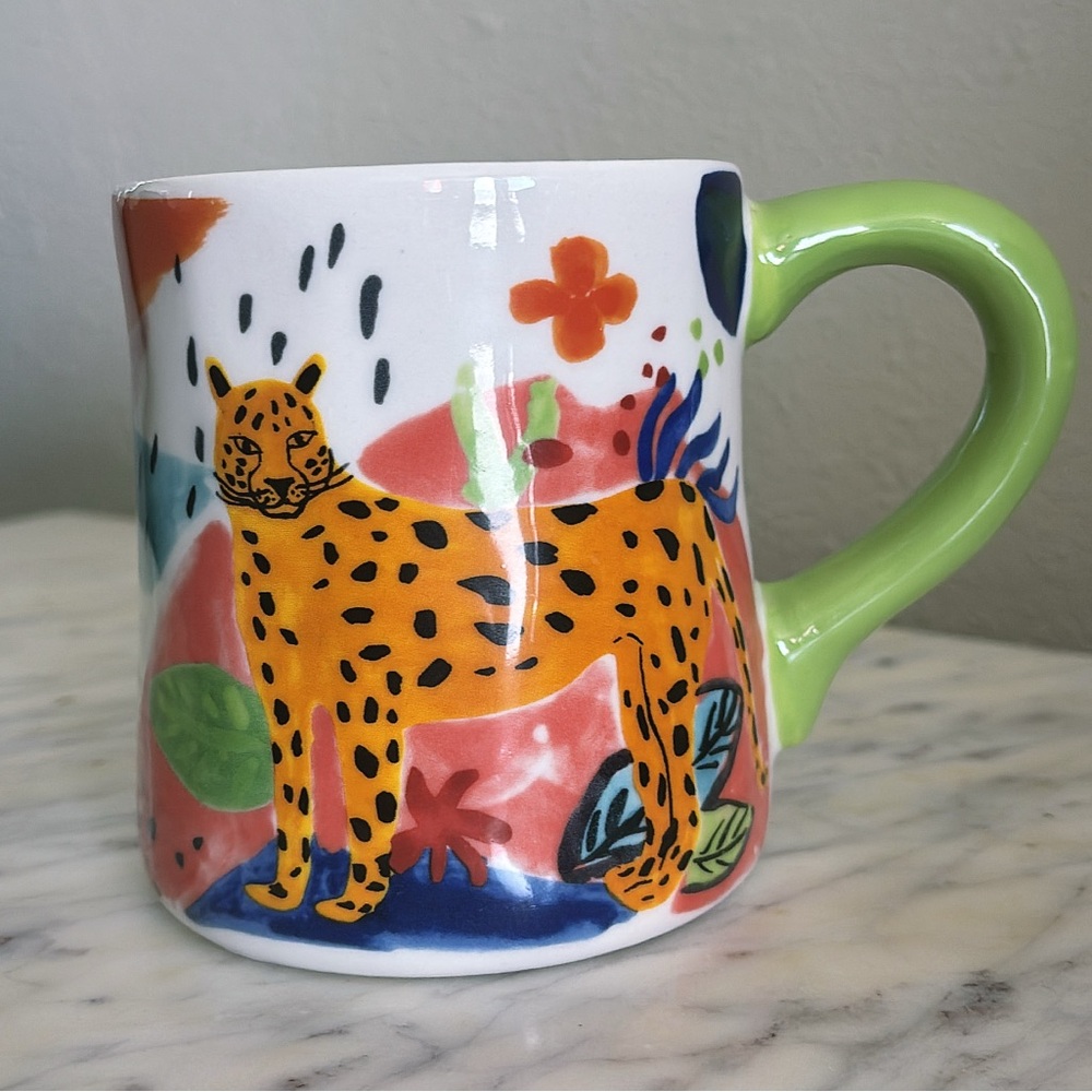 CupOfMood Hand painted Leopard Ceramic Mug